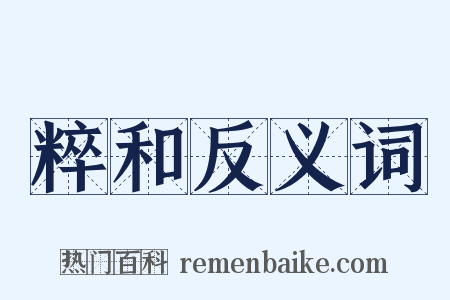 粹和反义词是什么意思的图片